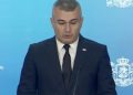 მამუკა მდინარაძე ბრიფინგს მართავს