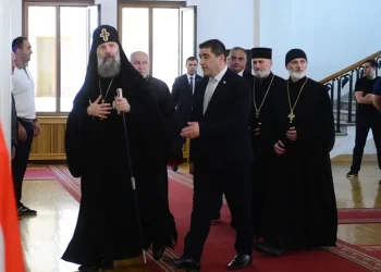 შიო III პარლამენტში ირაკლი კობახიძის მოხსენებაზე დასასწრებად მივიდა