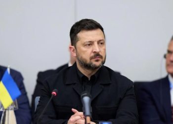 ვოლოდიმირ ზელენსკი განცხადებას აკეთებს