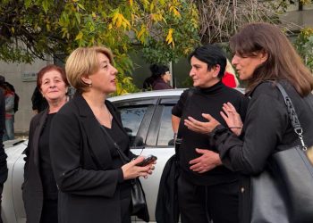 სად იყავით 12 წელი? – საპროტესტო აქციაზე გურიკა დადიანიძის მამიდის გამოჩენას დაპირისპირება მოჰყვა
