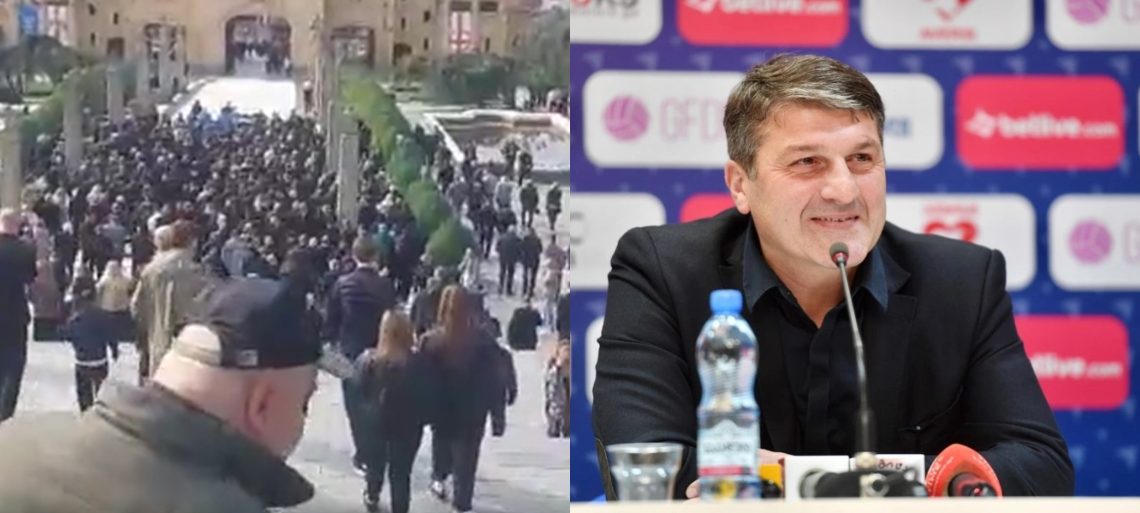 ემოციური კადრები – გიორგი ნემსაძე სამების საკათედრო ტაძრიდან ტაშის ფონზე გამოასვენეს